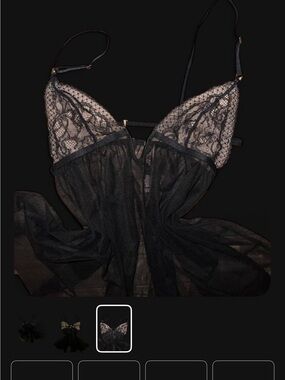 Victoria's Secret Black Lace & Sheer Babydoll 

#Designer
#Luxury Sexy
#Feminine